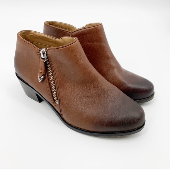 Vionic Shoes - Vionic Jolene Mocha ZIP Ankle Booties 6